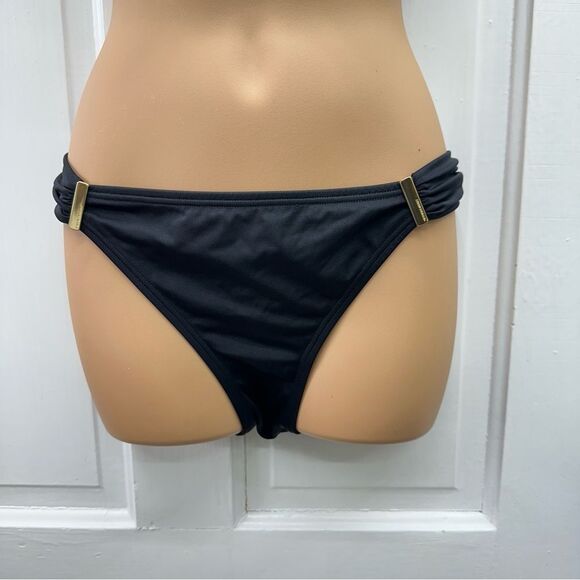 Victoria's Secret 4 pc mix match swimsuit black leopard women large 34B 36C - Picture 5 of 15